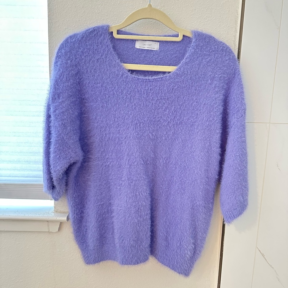 OAK + FORT Purple Fuzzy Sweater